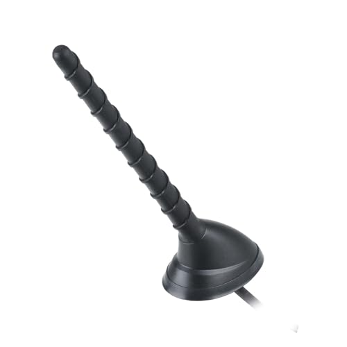 Antena de coche universal para radio FM Am con base y cable DIN de 5m 7