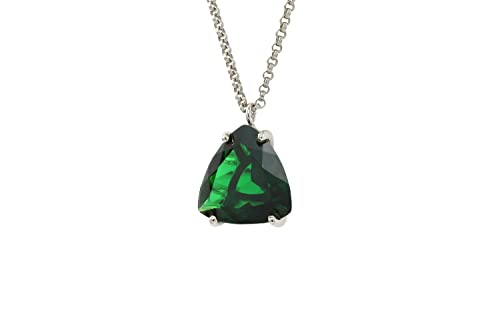Collier émeraude en argent sterling fait main, un bijou d'exception raffiné