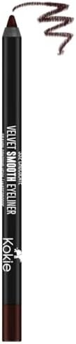 Kokie Cosmetics Waterproof Velvet Smooth Eyeliner Pencil, Chocolate, 0.042 Ounce
