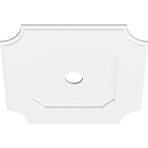 Image of Ekena Millwork CMP24LE-03000 Locke Architectural Grade PVC Contemporary Urethane Ceiling Medallions 24 inchOD x 3 inchID x 14 1 /4 inchC x 1 inchP
