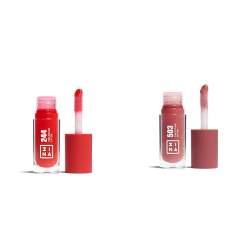 The Color Lip Oil 3INA MAKEUP Duo Rouge Nude | Baume Lèvres Acide Hyaluronique