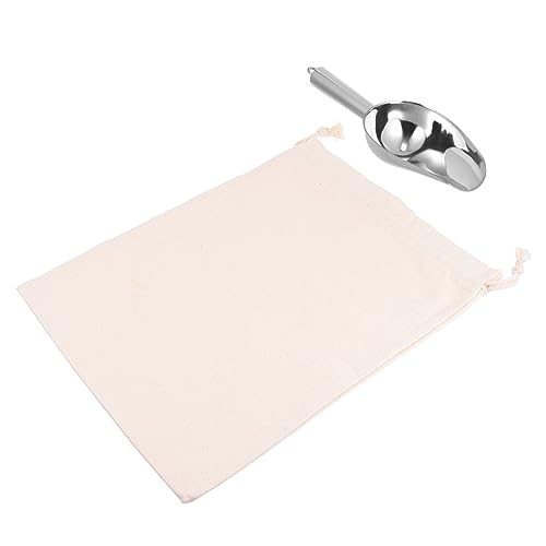 ULTECHNOVO 1 Juego pala de hielo de acero inoxidable con hielo cubitos cubo cucharas Multifuncional ice cube churrera rejas cuchara de hielo pala de arroz pala de comida algodón