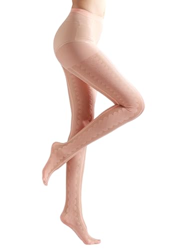 Image of Sahabowi Women Tights, Sheer High Waist Pantyhose, Vintage Control Top Stockings, Siwa7