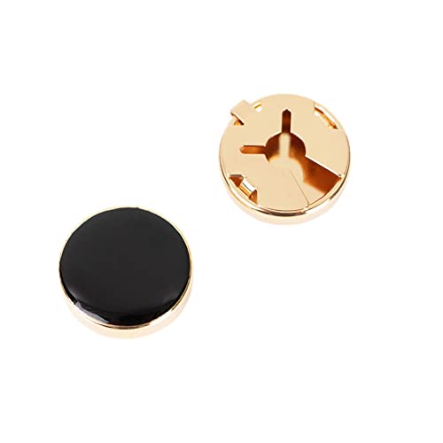 Image of 8Pcs Button Covers for Mens Shirts, Tuxedo Fake Studs | Fits regular dress shirts, button cover cufflinks, brass metal, sleek polished finish, secure clip on, groomsmen accessories