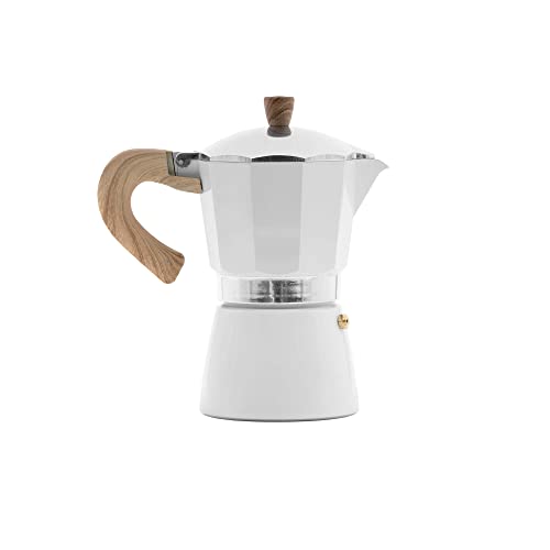 BOJ Cafetera express HOLA color Blanco en aluminio (6 Tazas)
