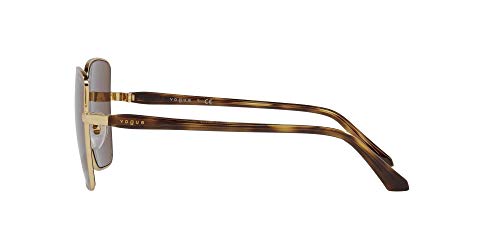 Vogue Eyewear Woman Sunglasses Pale Gold Frame, Brown Gradient Lenses, 58MM4