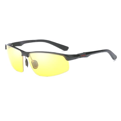 Full Frame Polarized Night Vision Reader Sunglasses for Men and Women, Wrap Around Sports Sun Reading Glasses