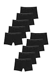 C&A Herren Trunk Unterwäsche Multipack|10er Pack Baumwolle|Lycra®|Stretch Unifarben schwarz S