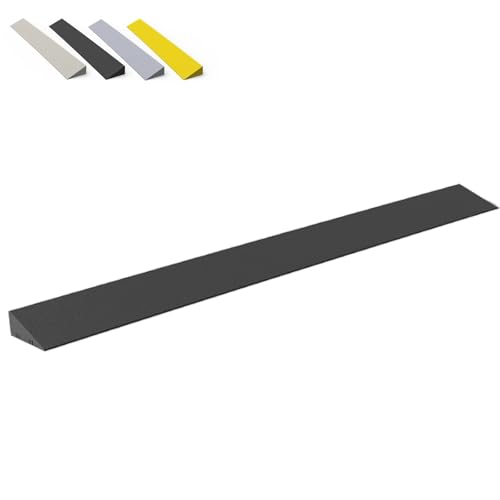 Rampa de Umbral Portátil de Plástico Ligero, Rampas para Bordillos, Alfombrilla Antideslizante de 1 A 11 Cm para Cochecito de Silla de Ruedas, Tamaño Ajustable y Cortable(Black,99x11x5cm)