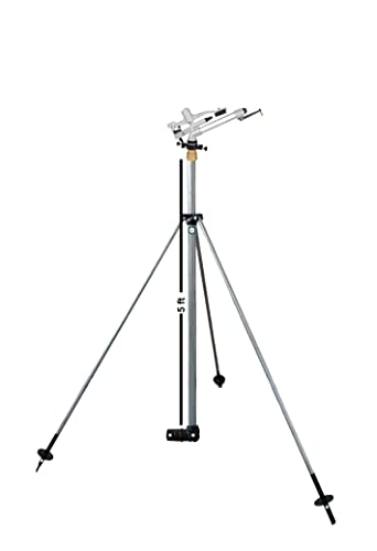 Image of AUTOMAT 2 inch INCH RAINGUN Complete Set with HT44G Flamingo RAIN Gun, Complete Connector| 5FT (ISI) GI Riser Pipe| 3LEG Heavy Duty GI Stand (Quick FIX Connector (QFC), 50MM (1.5 inch INCH))