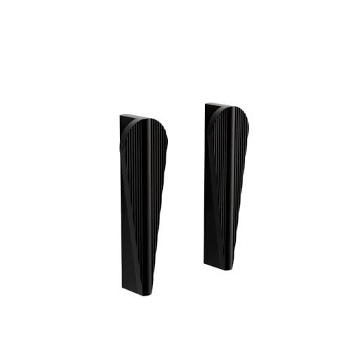 Image of LAPO 4 Inch Cabinet Pull Handles for Wardrobe, Drawer and Kitchen Cupboard Use, Smooth Grip Pattern, Corrosion Resistant, Hole to Hole Size 8.5 cm, Easy Screw Setup (Black, Pack of 4)