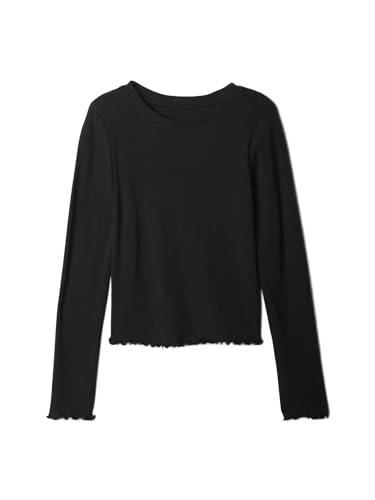 Image of Gap Girls' Long Sleeve Ribbed Tee