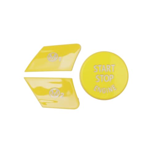 �Ԃ̃{�^���g�����X�e�b�J�[ Compatible With For M3 F80 M4 F82 F83 M5 F10 M6 F06 �J�[�A�N�Z�T���[�X�e�A�����O�z�C�[��M1 M2���[�h�X�C�b�`�{�^�������J�o�[�L���b�v(��)