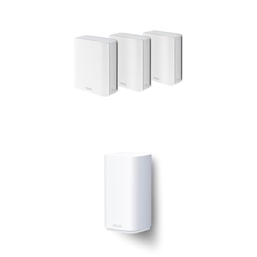 Image of Bundle of ASUS BT6 Tri-Band WiFi 7 Mesh, 9.4 Gbps, 7600 sq.ft. (3pk), Security & Parental Control, 4G&5G Mobile Tetherin + BD5 Outdoor Dual-Band WiFi 7 Mesh, 5000 Mbps, 2500 sq. ft, IP65, PoE Powered