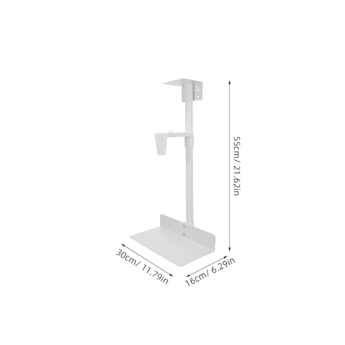 Soporte para torre de computadora en pared - Soporte de montaje bajo escritorio para PC - Ajustable de 5,1" a 8,5" de ancho y 3,9" a 18,5" de altura - Capacidad de 55 lb - Colgador para CPU ideal para oficina en casa miniatura 2