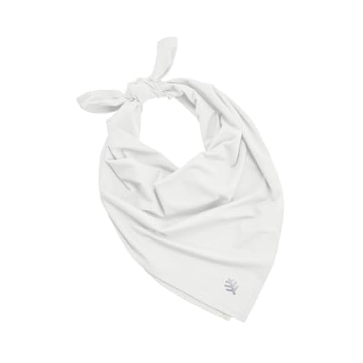 Coolibar UPF 50+ Men's Women's Virasana Performance Sun Bandana - Sun Protective (One Size- White)