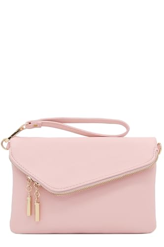 Image of FashionPuzzle Envelope Wristlet Clutch Crossbody Bag with Chain Strap