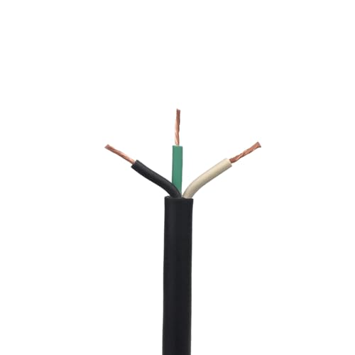 14 AWG SEOOW Portable Cord, 3 Conductor 600V Power Cable, TPE Wires with TPE Outer Jacket - 100' Length
