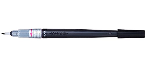 Pentel - Rotulador (punta de pincel), color negro