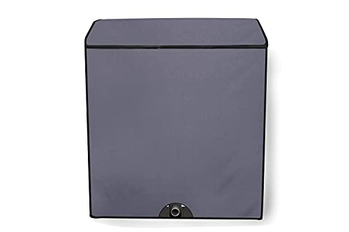 Image of Home Dressing Solid Color Semi Automatic Washing Machine Cover for 6kg, 6.5kg, 7kg, 7.5kg, 8kg, Fits for All Semi Washing Machines, Waterproof & Dustproof Size (31.5x20x34) inches (Grey)