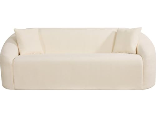 Habitat et Jardin Canapé Droit Fixe en Tissu Ondine - 3 Places - Beige