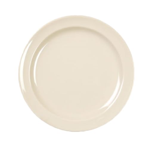 FSE NS110T Dinner Plate, 10-1/4" Dia., Round, Break-Resistant, Dishwasher Safe, BPA Free, Melamine, NuStone Tan, NSF, Pack of 12