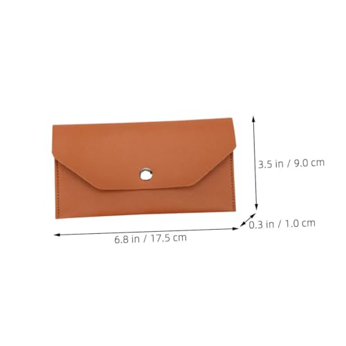 2pcs Women Long Wallet Pu Leather Purse Ladies Long Clutch Sturdy Compact Envelope Bag2