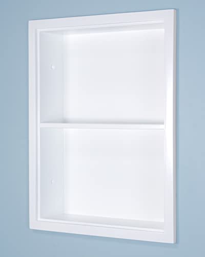 Fox Hollow Furnishings 14X18 White Sloane Wall Niche W/Plain Back And 1 Shelf #TOP2