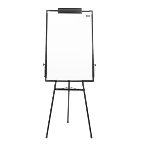 Royyalpa Pizarra blanca con soporte, caballete de rotafolio, 61 x 91,4 cm, magnético, altura ajustable, plegable, para oficina, oficina en casa, entrenamiento, color blanco