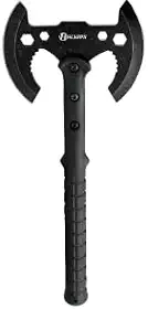 Machado Tático com Lâmina de Aço, 44,5cm, Cabo Emborrachado, 660g, Bainha de Nylon, Preto