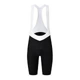 Damen Radhose mit Trägern, Langstreckenfahrten, 7 Stunden, Polsterung, Rennrad, Fahrrad-Lätzchen, kurze Hosen Für Radfahren(Black A,XL)