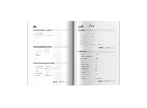 Haushaltsbuch: Der Finanzplaner für 2 Jahre- Einfach, strukturiert und übersichtlich. Alle Einnahmen