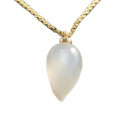 Collier pierre de lune blanche naturelle LKBEADS en argent 925 avec pendentif poire
