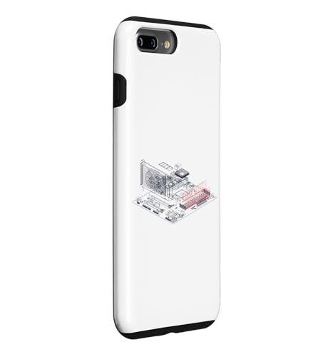 Image of RAM Card Wireframe Computer Motherboard IT Tech Geek Nerd Case for iPhone 7 Plus /8 Plus