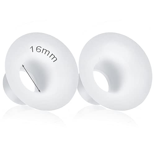 Durceler 16mm Silicone Flange Inserts Compatible with Medela/for Spectra S1 S2 / Elvie / S18 S21 / Momcozy S9 S12/ TSRETE 24mm Breast Pump Shields or Freemie 25mm; Reduce Nipple Tunnel Down to 16mm