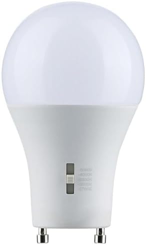 Miniatura 4 de Satco S11796 LED A19 de 14 vatios base GU24 de dos pines CCT seleccionable 120 voltios acabado blanco