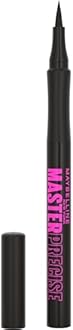 Maybelline New York Eyestudio Master Precise All Day Liquid Eyeliner Makeup, Black, 0.03 Fluid Ounce_Matte Finish
