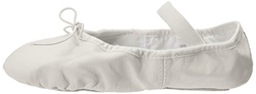 Bloch Dance Girl's Dansoft Full Sole Leather Ballet Slipper/Shoe, White, 10 Toddler