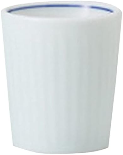 せともの本舗 Set of 5 Blue White Tamasuji Gui Cups, 1.6 x 1.8 inches (4.1 x 4.7 cm), 1.2 fl oz (30 cc), 1.6 oz (45 g), Sake Pot, Restaurant, Commercial Use, Japanese Tableware,