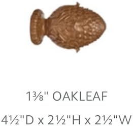 Kirsch Oakleaf Cone Finials Wood Trends - 1 3/8" - Coffee