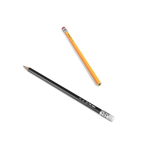 TRU RED Staples Pre-Sharpened Wooden Pencil, 2.2mm, #2 Medium Lead, 144/Carton (TR58560VS)