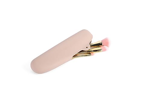 Sprigold Womens Soft Silicone Travel Makeup Brush holder,Dust-proof Portable,Soft and Eco-Friendly Beauty Make up Organizer (1, Khaki Brush Holder)