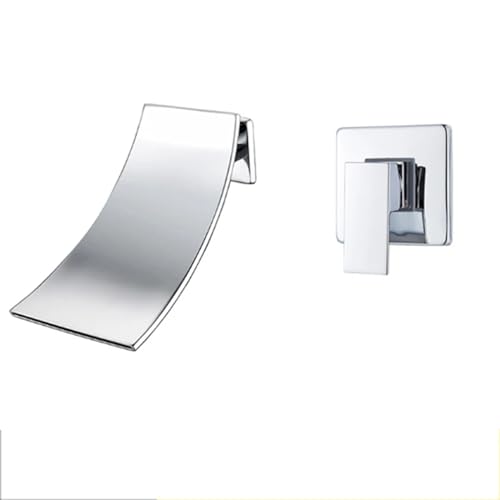 Robinet de lavabo à effluent doux et cascade pour mitigeur mural deux pièces - 2