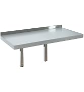 MOOTACO Wandrek van roestvrij staal, vol, vaste consoles, keuken, plank, 1 laag, voor keuken, resta...