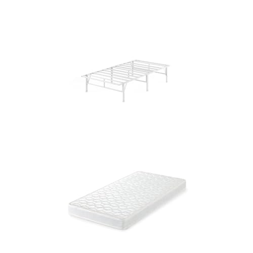 ZINUS�y�Z�b�g�����zZinus (�W�k�X) ���^�� �x�b�h�t���[�� Easy to Assemble SmartBase �z���C�g�H��s�v + 20cm �x�[�V�b�N �|�P�b�g�R�C���}�b�g���X �z���C�g �V���O��/�h��/�p�C�v/���[�X�y�[�X/�H��t��/�g