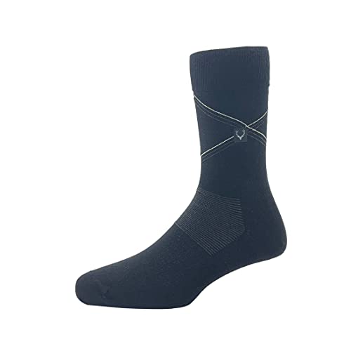 Allen Solly Mens Cotton Full Length Socks (Pack Of 3) Dark Grey, Denim, Black