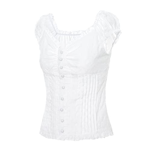 Fairy Grunge Shirts for Women Y2K Short Sleeve Lace Patchwork Top Teen Girls Cute Aesthetic Shirts Coquette Clothes3