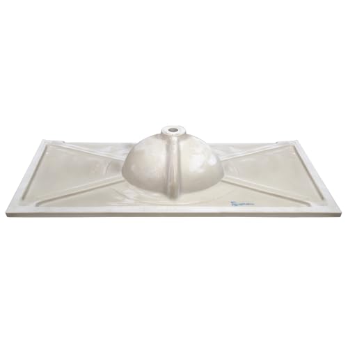 Image of Design House Cultured Marble Vanity Top, 49 in W x 22 in D, Integrated 4 in Centerset Oval Sink & Backsplash, Ivory Swirl, 586347