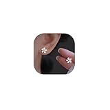 Silver Daisy Flower Tiny Stud Earring,Dainty Sunflower White Small Stud Earring,Cartilage Earlobe Piercing New Year Christmas Birthday Gift for Women (White)
