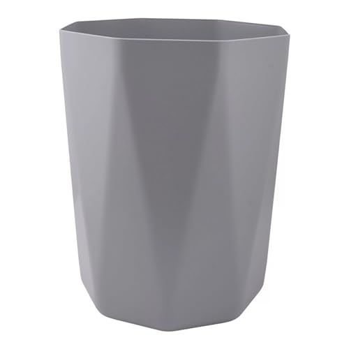 Caneca de basura plástico rectangular gris plata 5 galones
